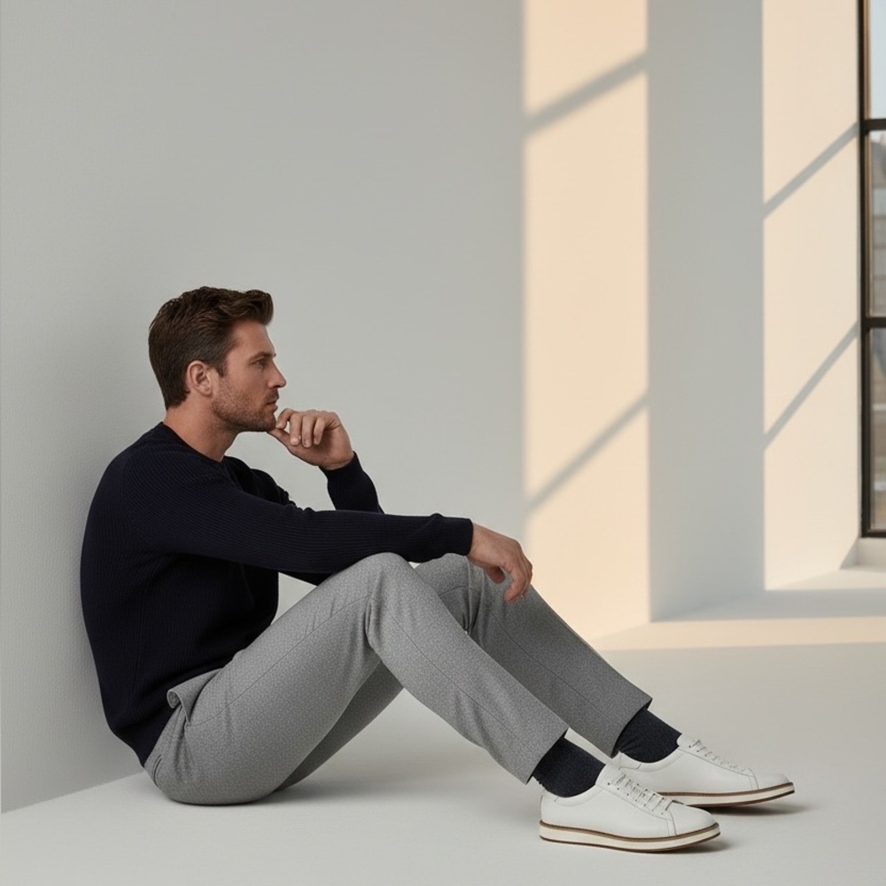 Brunello Cucinelli White Leather Sneakers - Picture 8 of 9